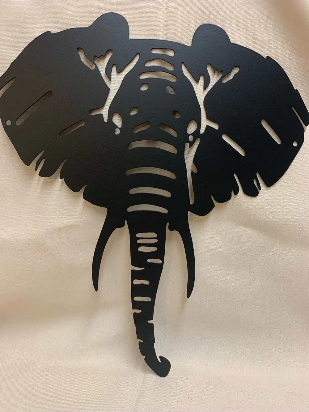 Black Elephant Metal Wall Art - Modern Home Accent
